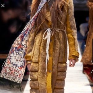 NWT Acne Studios Faux Fur-Trimmed Bouclé Coat